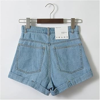 新品 エイチ ビューティー&ユース 14OZ DENIM SHORT ブルゾン GINZOUS Men Summer Holes Distressed Turn-up Cuff Denim
